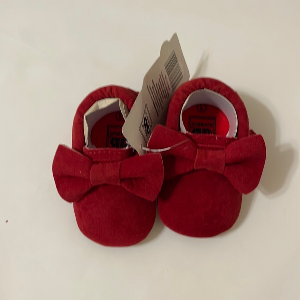 Red baby shoes
